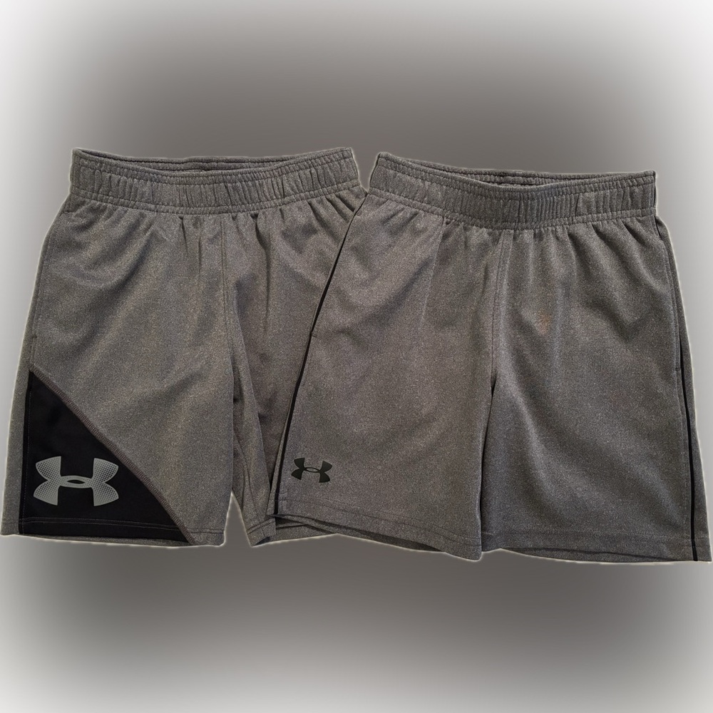 Boys Under Armour Gray Athletic Performance Shorts
